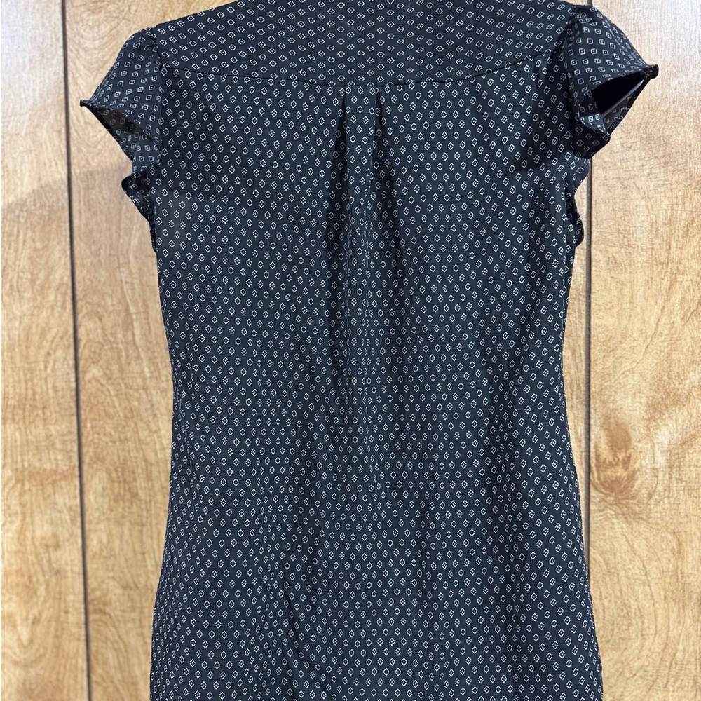 Sears Simply Styled Black and White Geometric Polyester Fabric